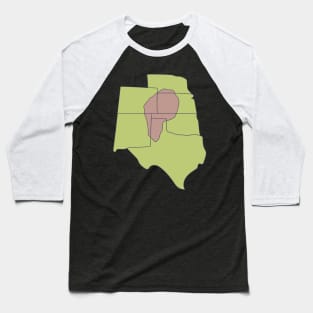 Dust Bowl - Historical Map - Sandstorm Baseball T-Shirt